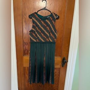 ModCloth Green and Floral Dress size 10